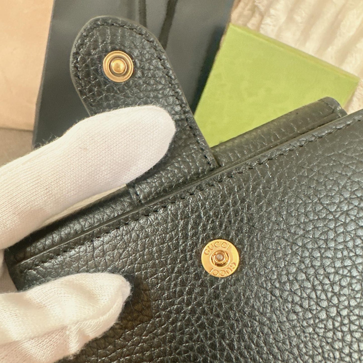 *現貨*@Gucci GG Marmont 馬夢黑色短夾 P11000 /T16800