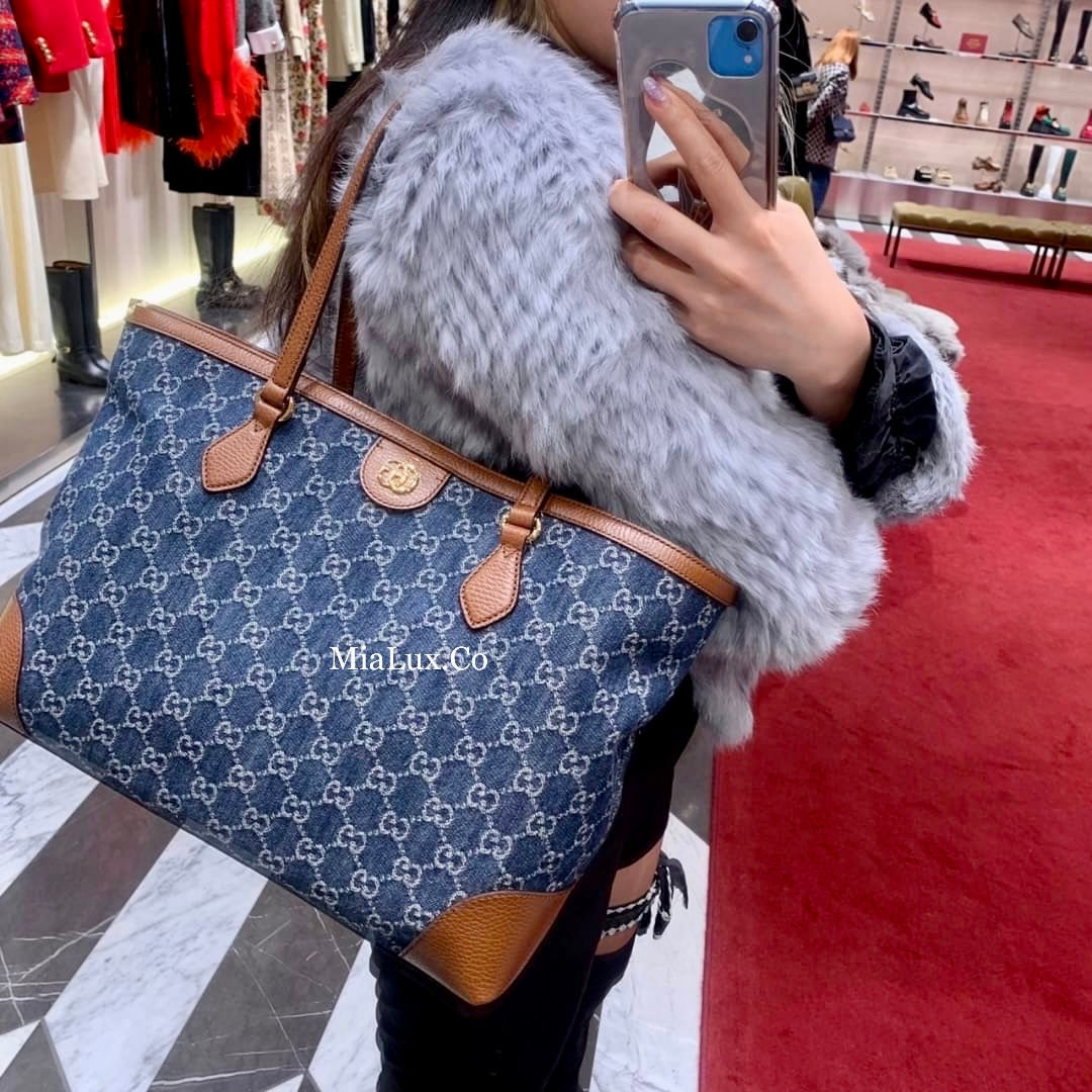 *@Gucci▪️Denim Ophidia 牛仔托特包/P850