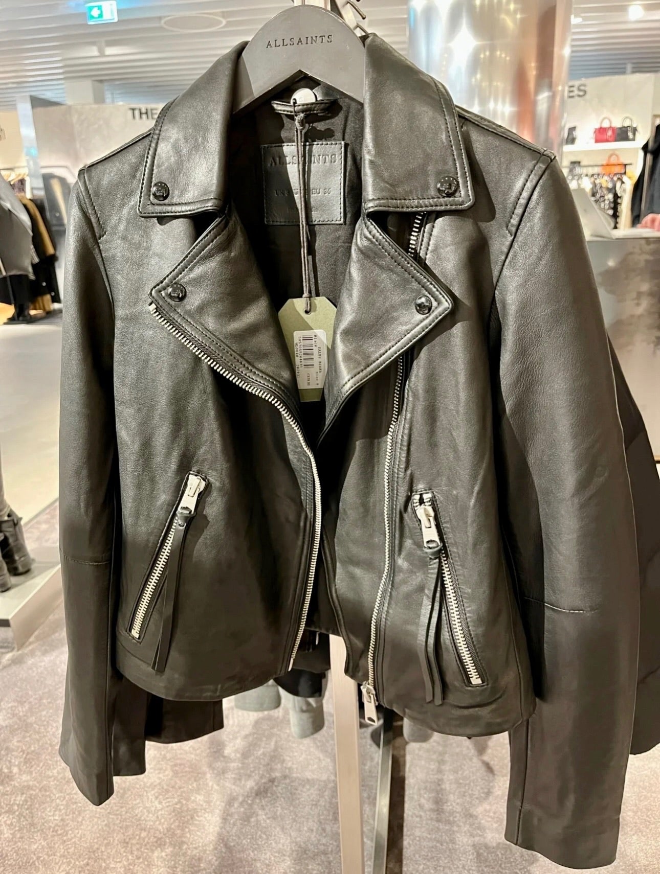 @AllSaints Bikers 女款機車小羊皮外套/223 🔥折上七折🉐8520