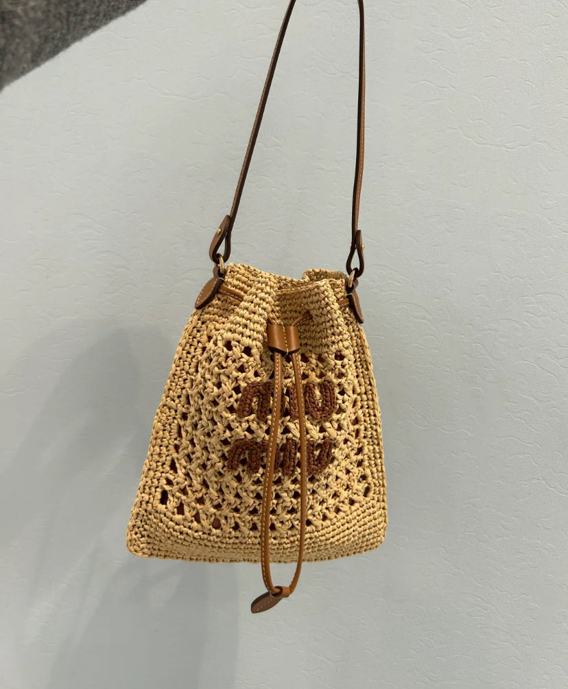 MiuMiu Woven Fabric Mini 迷你編織手提包/810E880 🉐31800🇪🇺