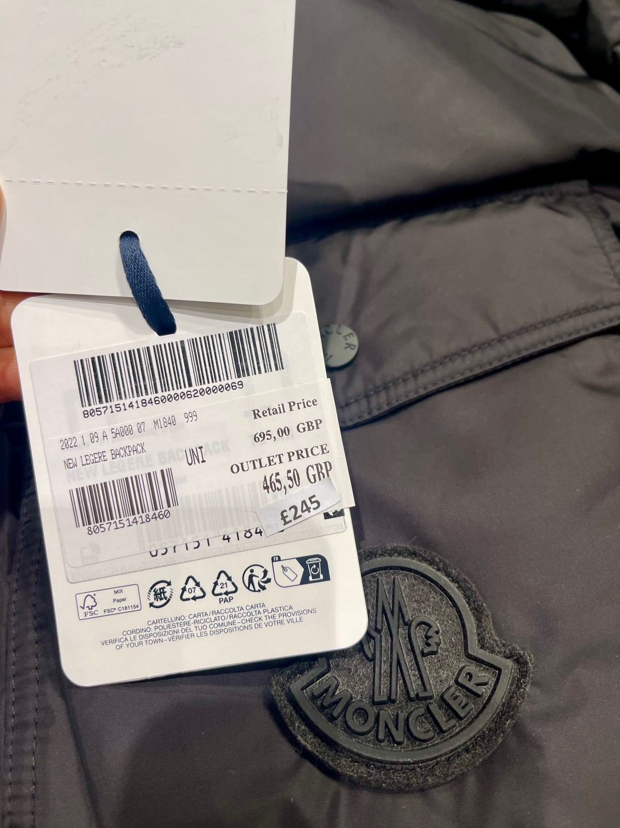 @Moncler Backpack 尼龍後背包/695P245 🔔限時折🉐12030