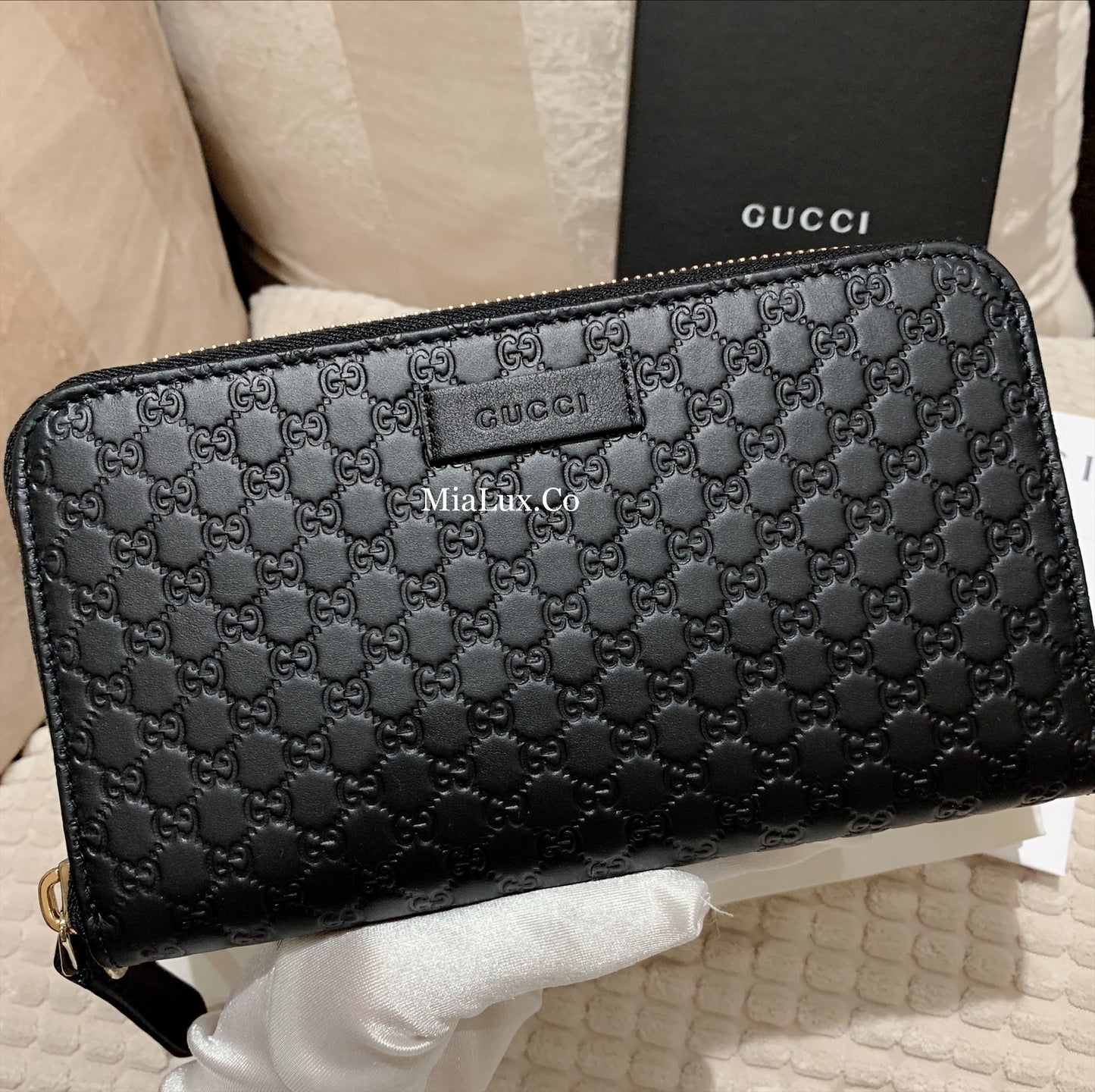 @Gucci▪️Embossed Long Wallet 壓紋拉鍊長夾/P270 🔔限時折🉐13150