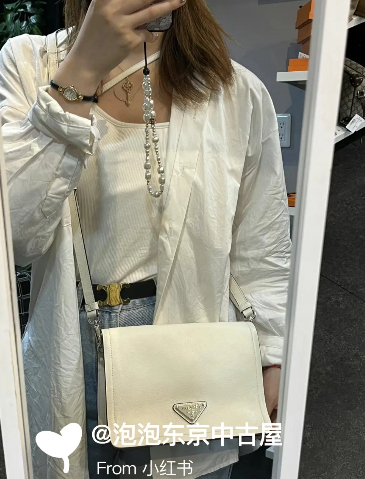 @Prada▪️TESSUTO 三角LOGO小牛皮郵差包/860 🔔限時折🉐39700