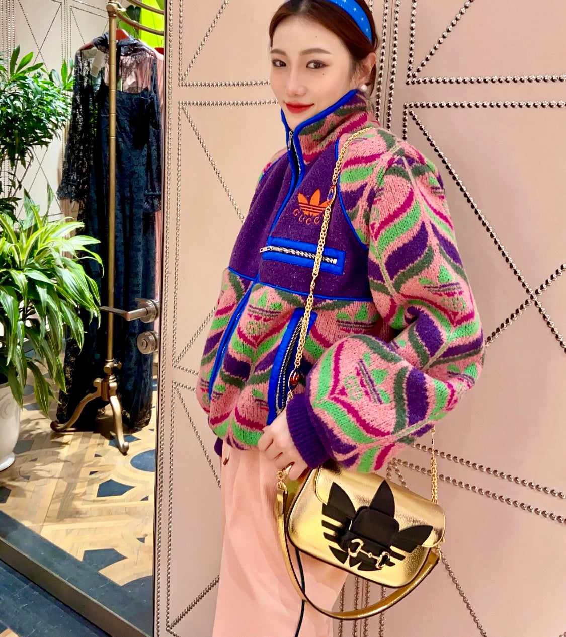 @GuccixAdidas▪️1955 Horsebit 聯名特別款腋下包-金/2620P1835 🔔限時折🉐83580