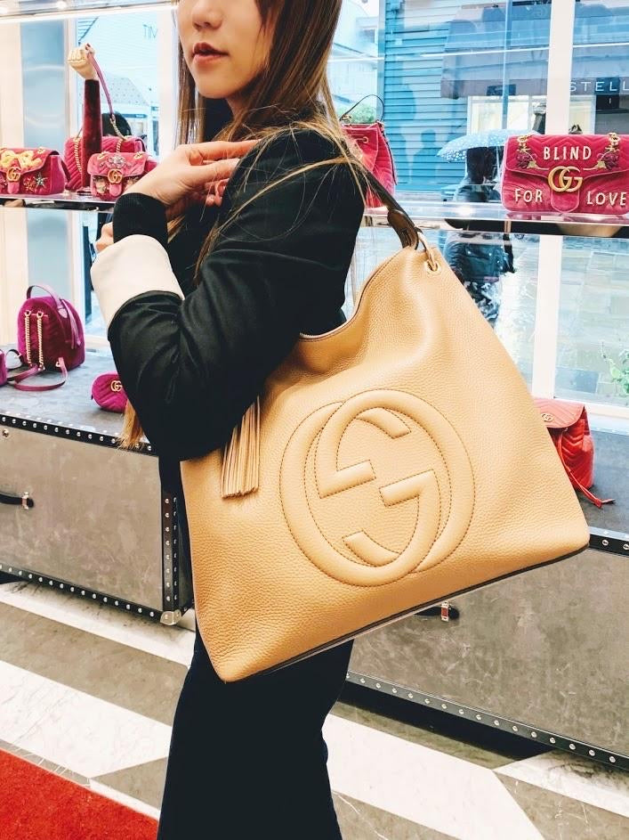 @Gucci▪️Soho Tote 浮雕托特包/P1175 🔔限時折🉐53880