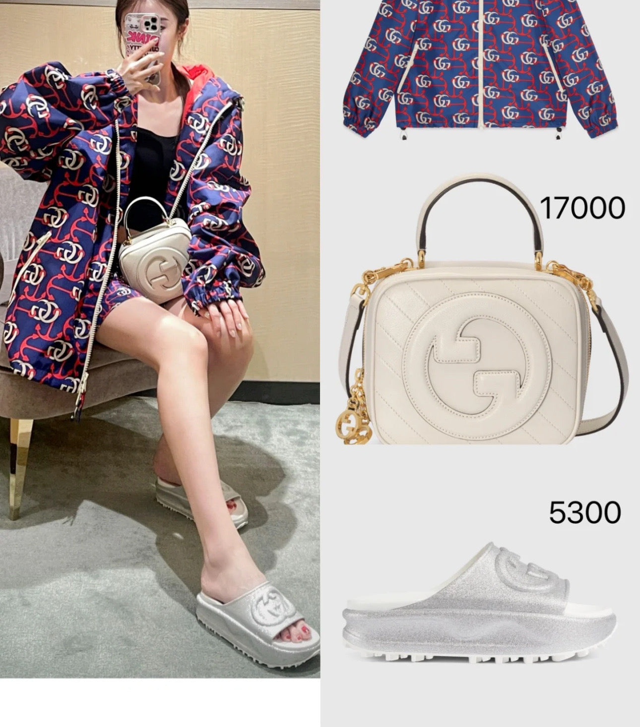 @Gucci Miami 厚銀拖鞋/485P245 🔔限時折🉐12030