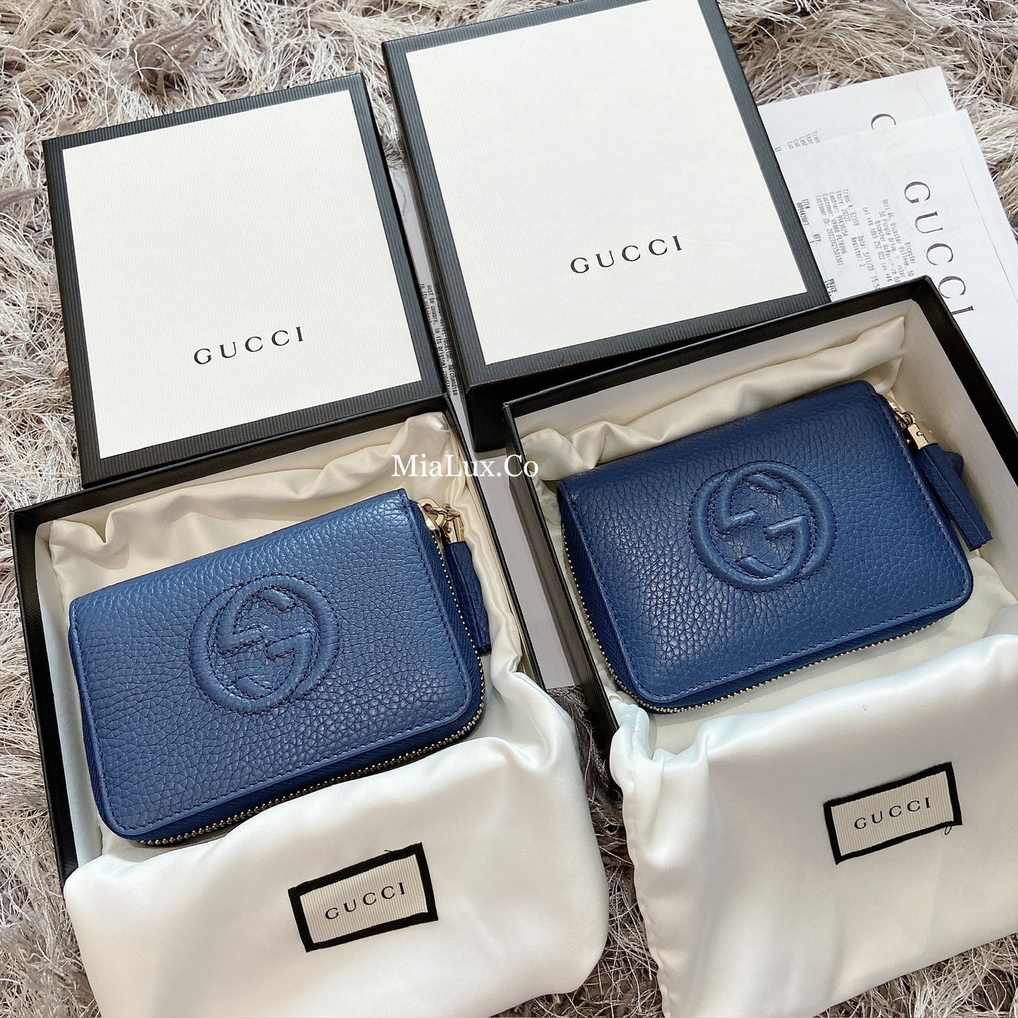 *@Gucci Soho Wallet 浮雕拉鍊短夾/P230