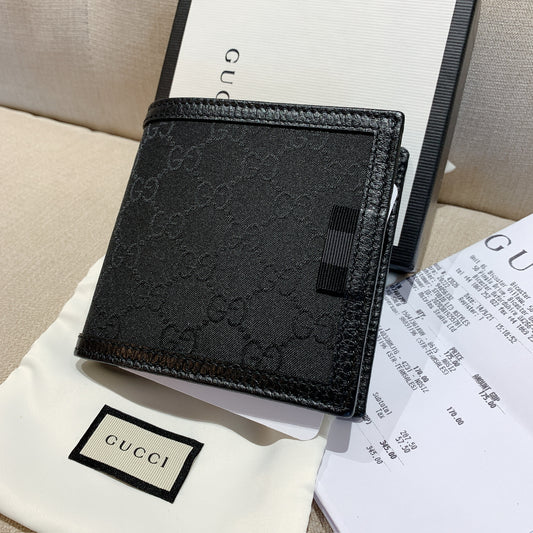 *@Gucci Canvas Wallet 男女款老花零錢短夾/P220