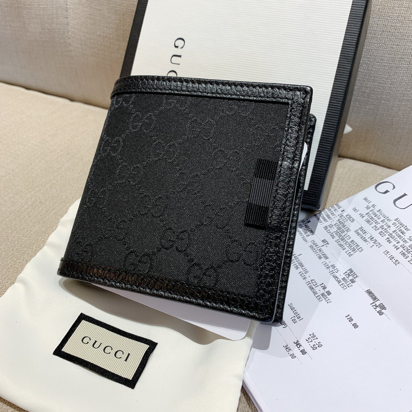 *@Gucci Canvas Wallet 男女款老花零錢短夾/P220