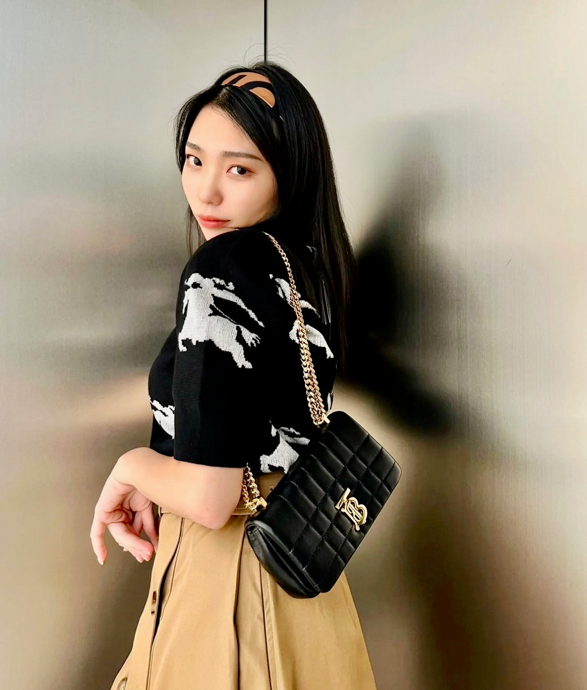 Burberry Lola TB S 小款格紋鍊包/1590C1166㊙️折扣🉐47640💰