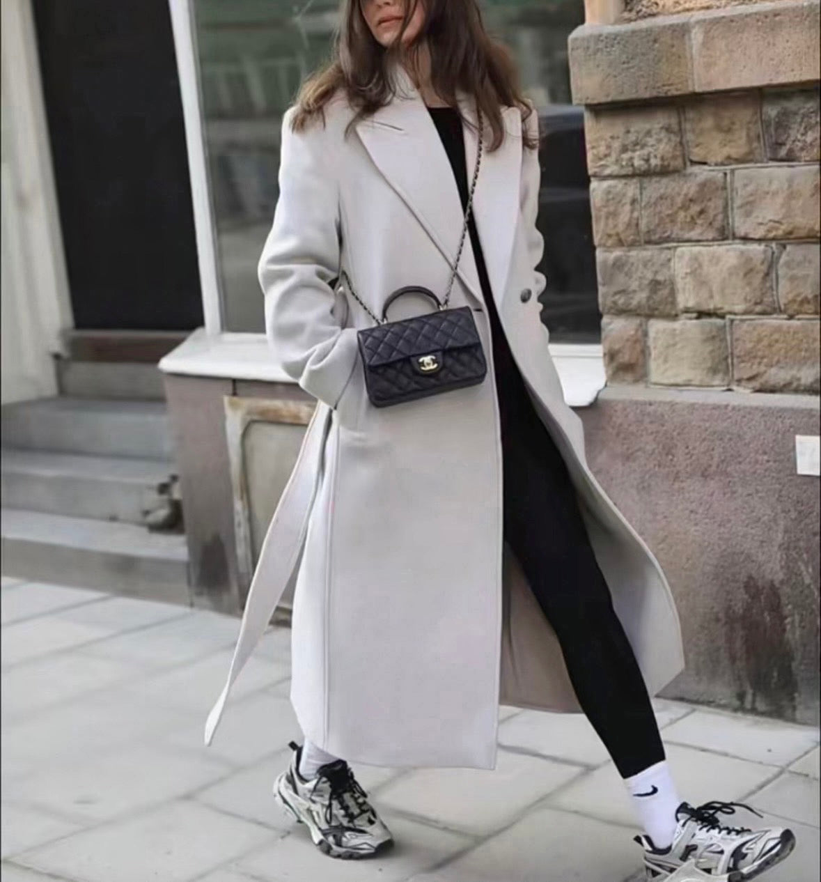 *現貨*CHANEL 24A CF20 HANDLE MINI 大迷你提把口蓋包 香檳淡金釦 P180000 /T218000