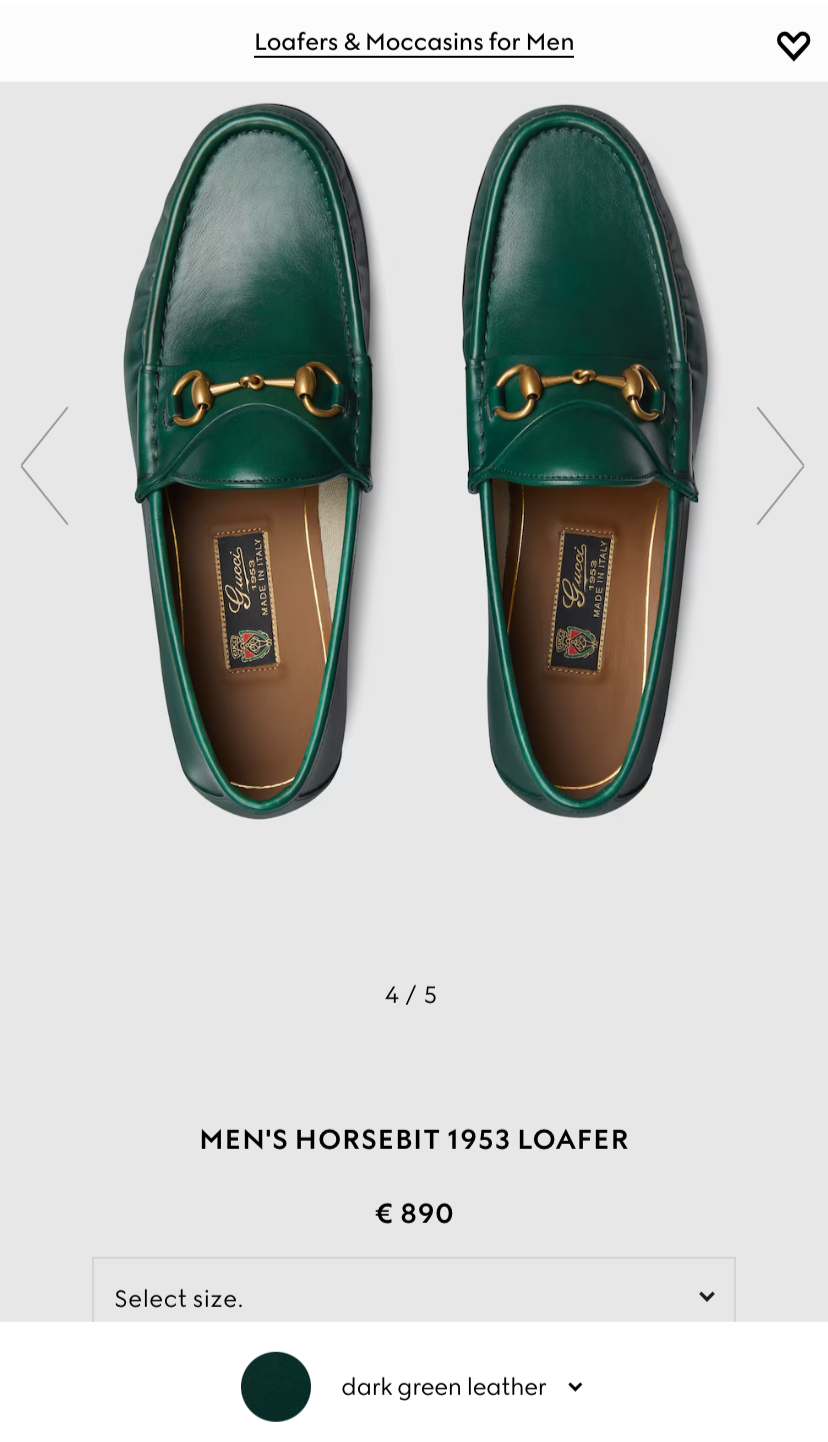 Gucci Horsebit 1953 Loafer 男款樂福鞋/E890 🉐33040🇪🇺