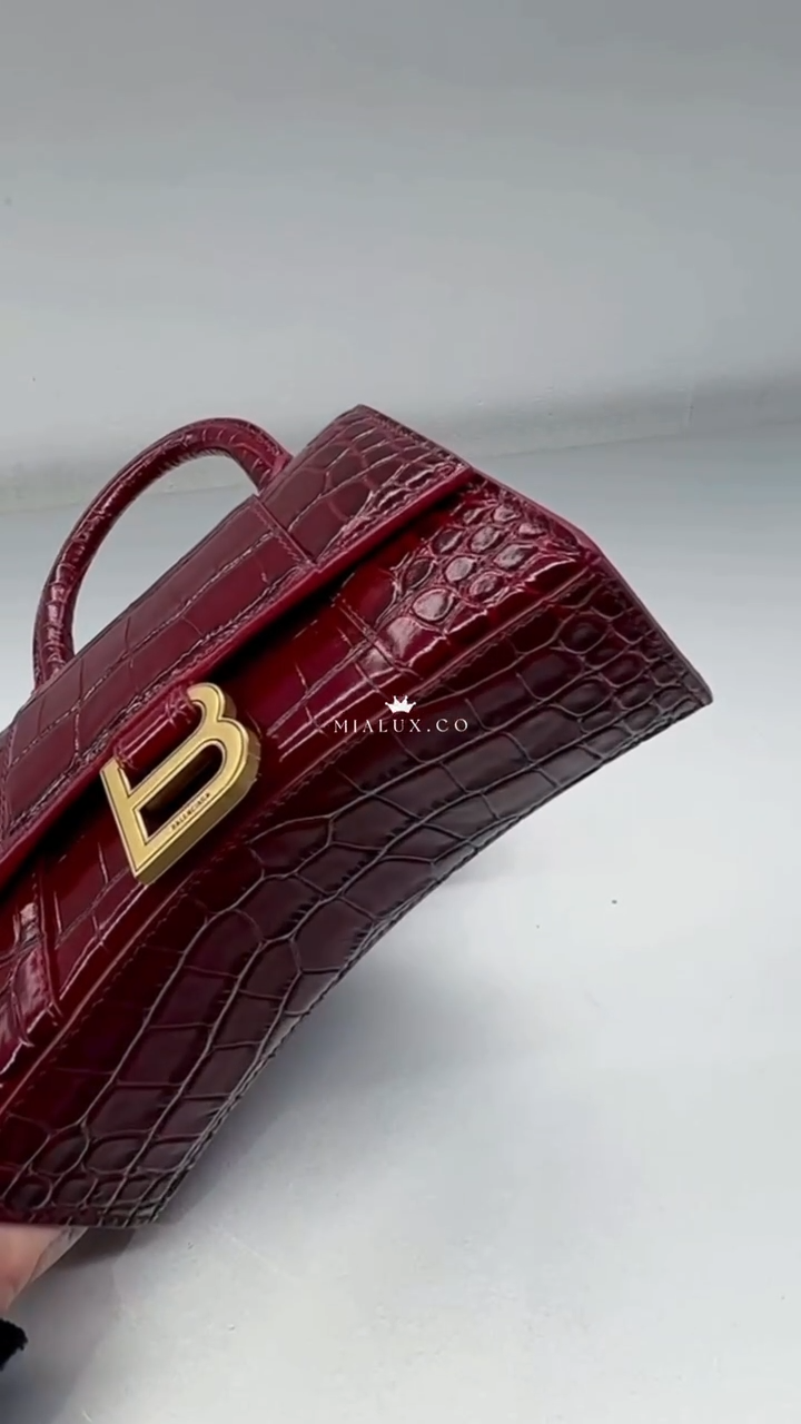 @Balenciaga巴黎世家▶︎ Hourglass XS 鱷紋沙漏包/P1320
