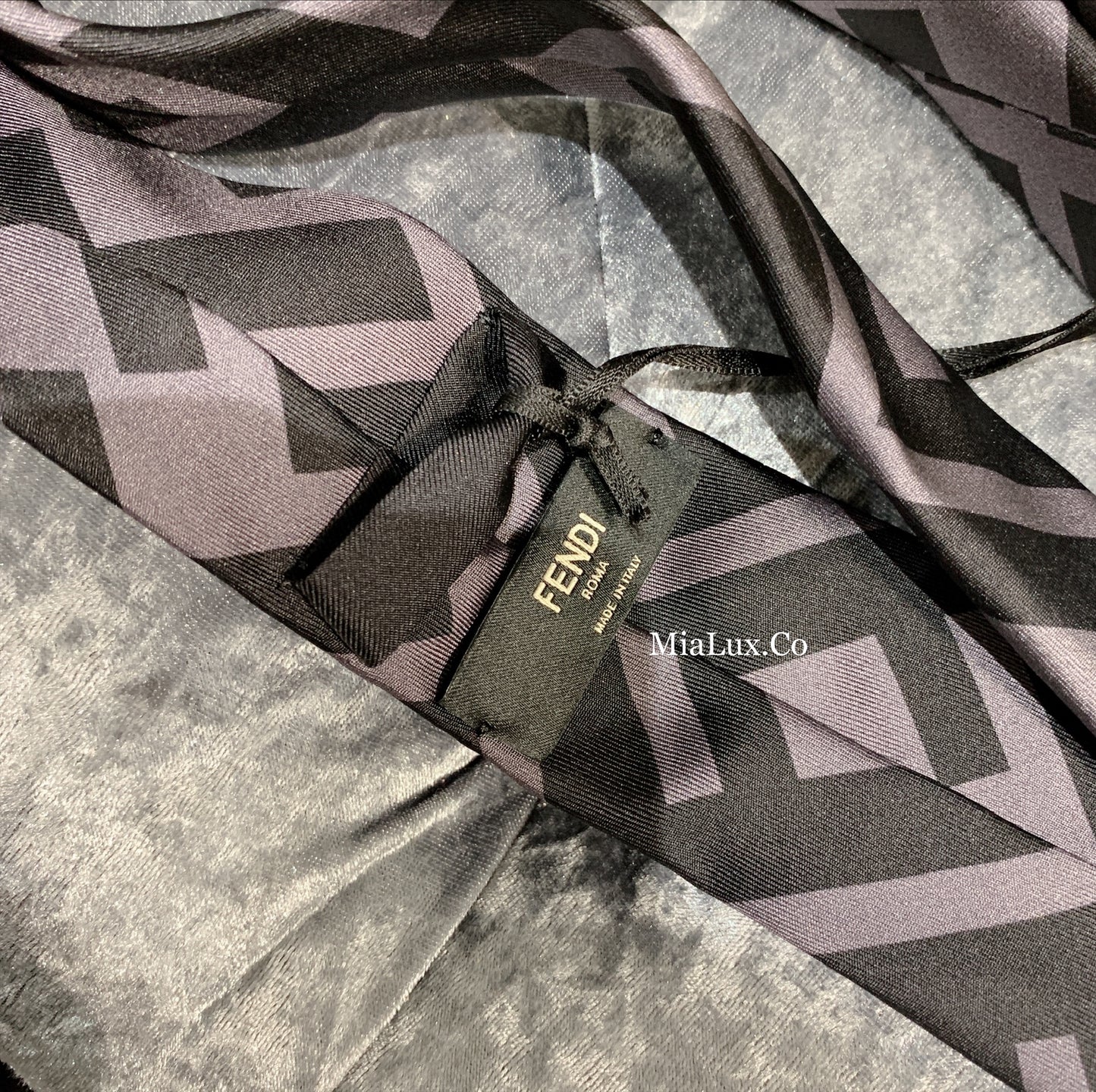 FENDI✨ BLACK SILK TIE 黑絲領帶 * £170