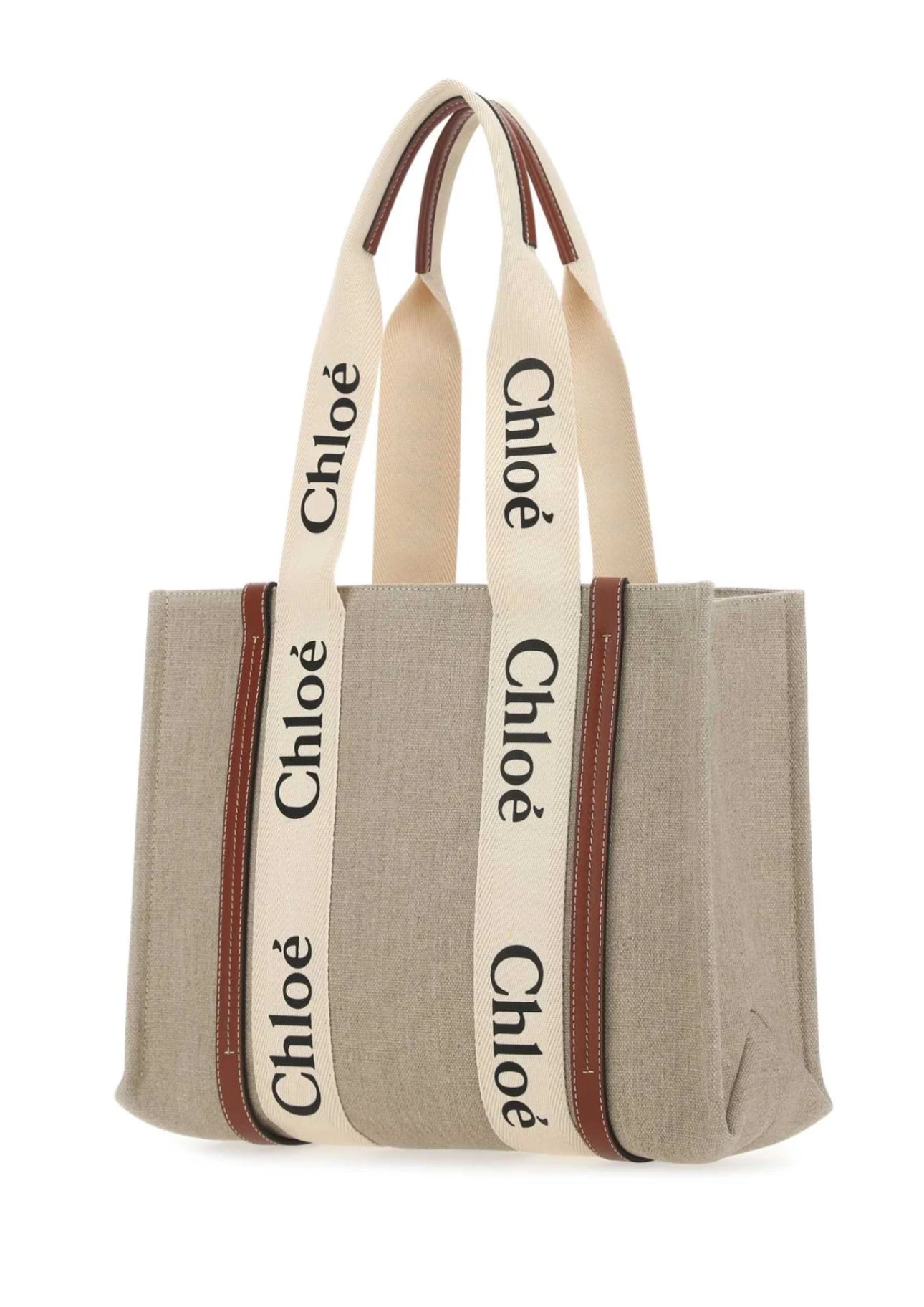Chloe▪️Woody Tote M 中托特包/890C735 ㊙️折扣🉐30870💰