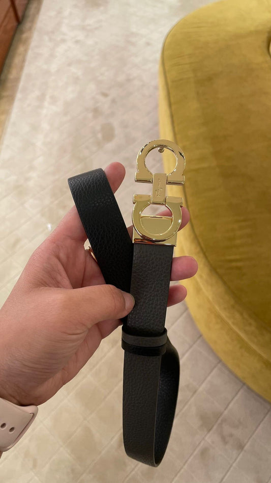 @Ferragamo Donna H.25 女款銀扣雙面皮帶/365P237 🔥下殺🉐11470