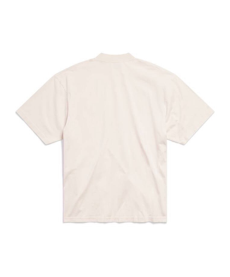 Balenciaga巴黎世家✨ 掉漆水洗短袖上衣 米白色💰