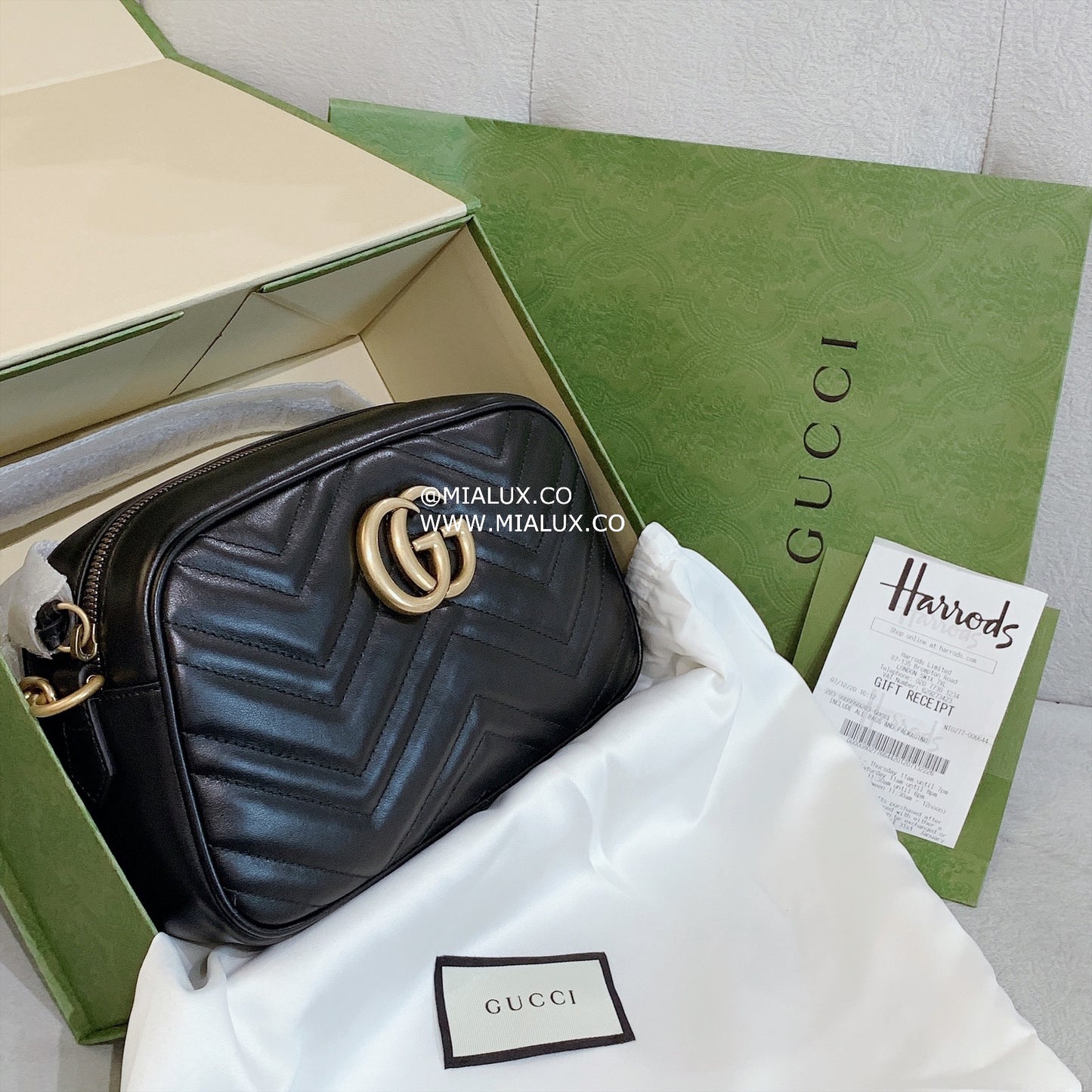 Gucci▪️GG Marmont Matelassé Mini 迷你相機包/1160 🉐47400