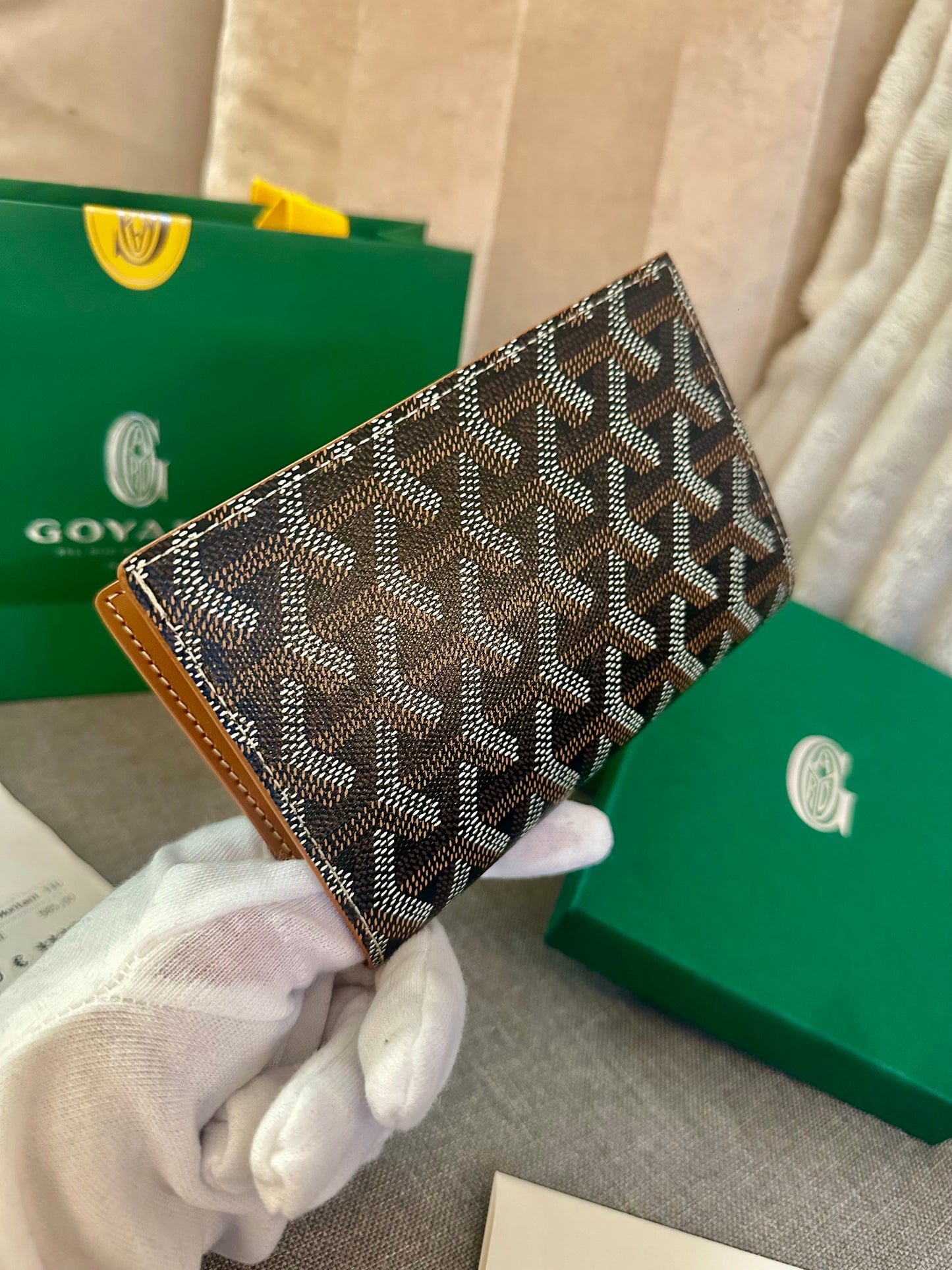 *現貨*Goyard Grenelle Passport Holder 黑棕護照夾 特價✨🉐26800
