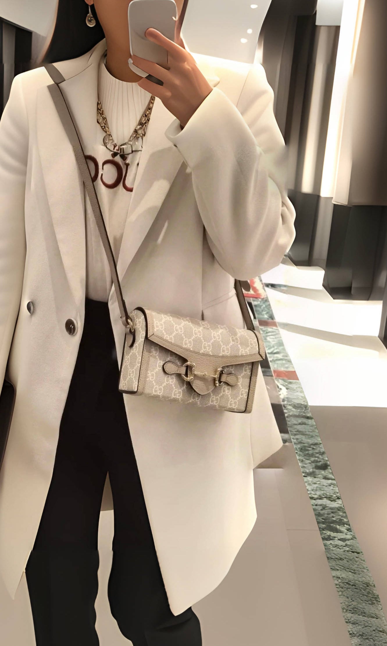 Gucci 1955 Horsebit Mini 馬銜老花掀蓋包/945 🉐38800
