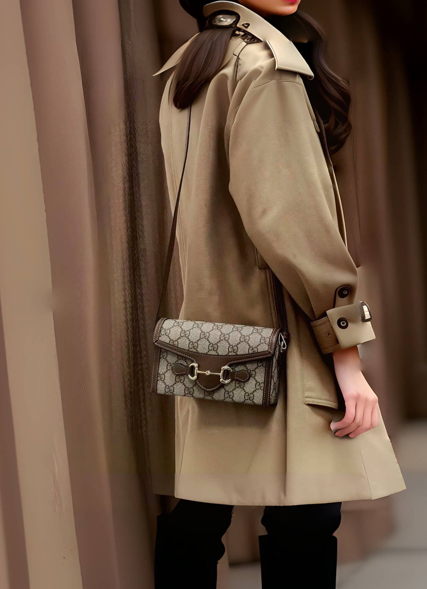 Gucci 1955 Horsebit Mini 馬銜老花掀蓋包/945 🉐38800
