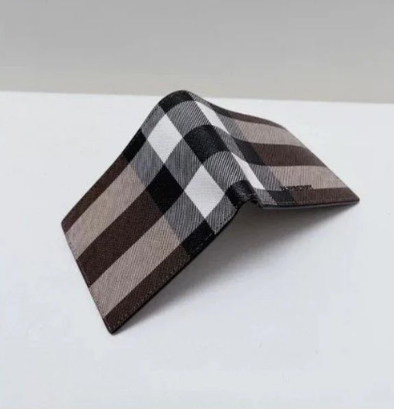 @Burberry Wallet 雙色格紋拼接皮革短夾/320P119 🔥下殺🉐6860