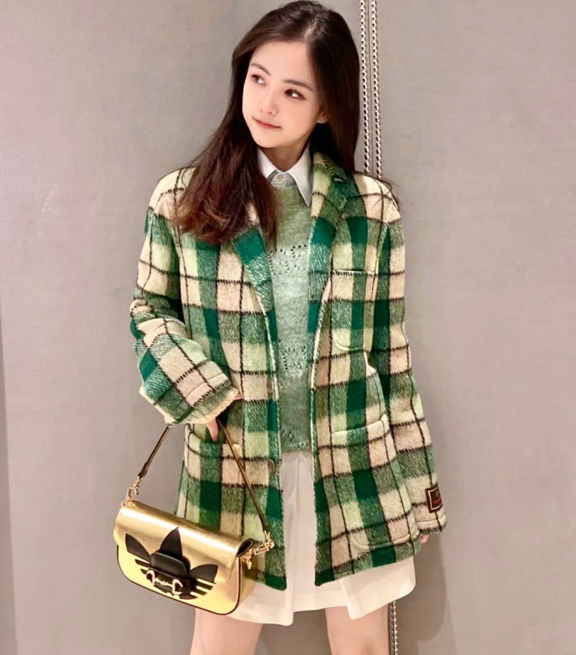 @GuccixAdidas▪️1955 Horsebit 聯名特別款腋下包-金/2620P1835 🔔限時折🉐83580