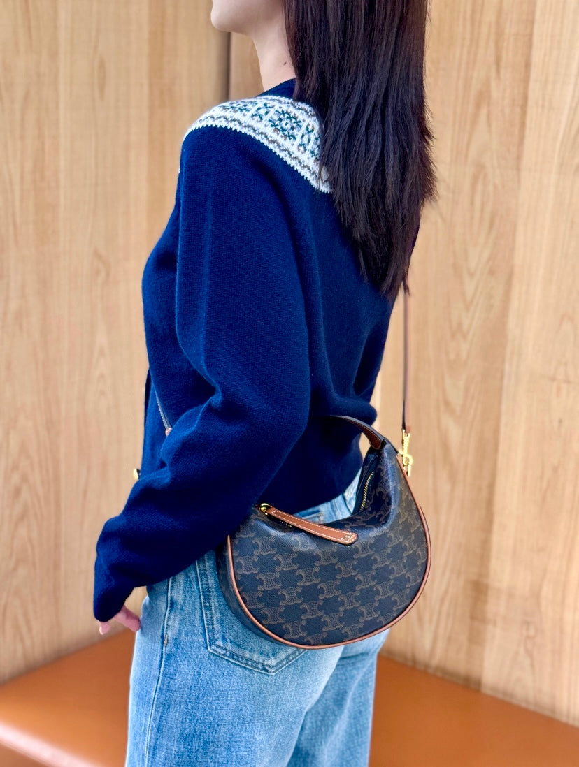 Celine Lulu Teen 老花皮革手腕包/E1350E1550 🇪🇺