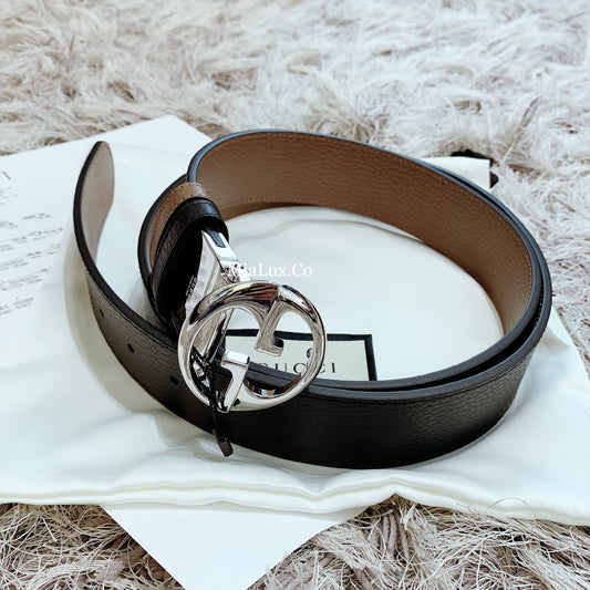 *@Gucci Calfskin Belt 男生款滑蓋雙面皮帶/P205