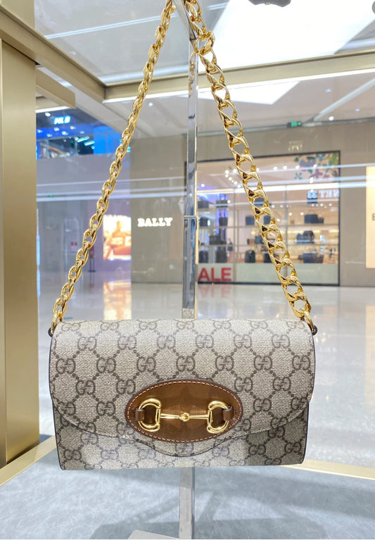 @Gucci 1955 馬銜釦老花鍊包/1680P1180 🔔限時折🉐54100