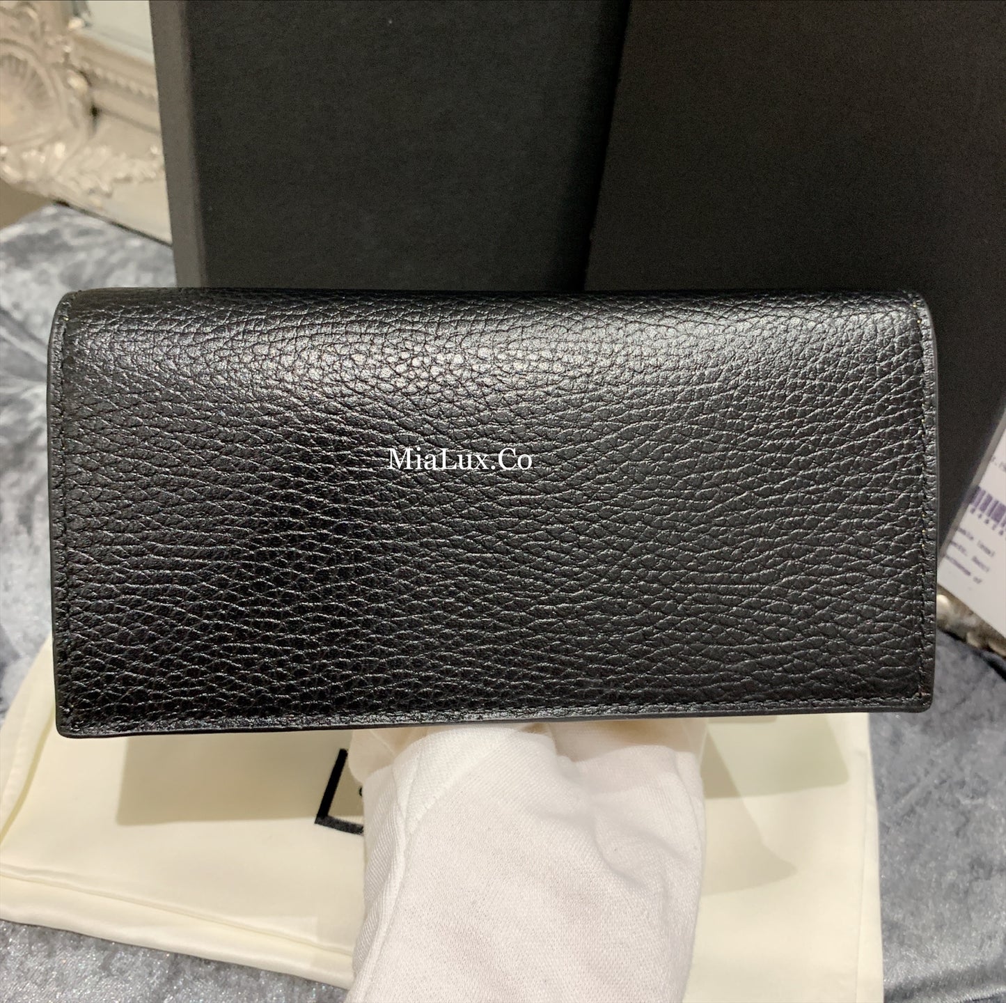 *@Gucci Long Wallet 男女款拼色銀扣長夾/P230