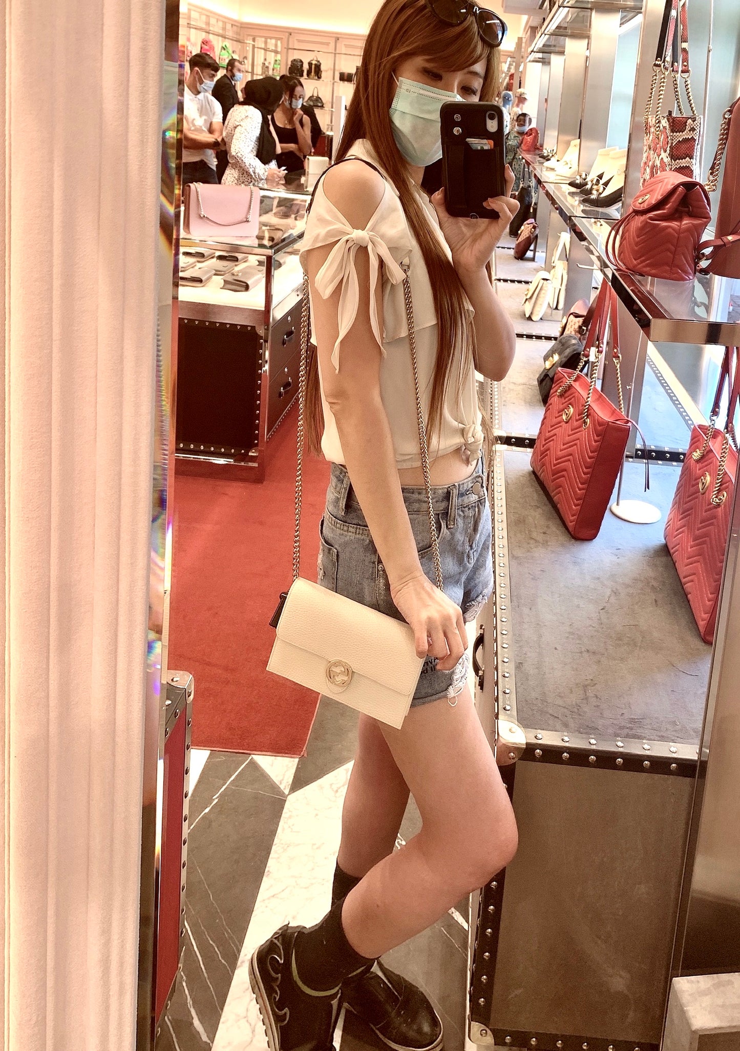 *@Gucci▪️GG WOC 雙G銀扣WOC包/P435 🔔限時折🉐20580