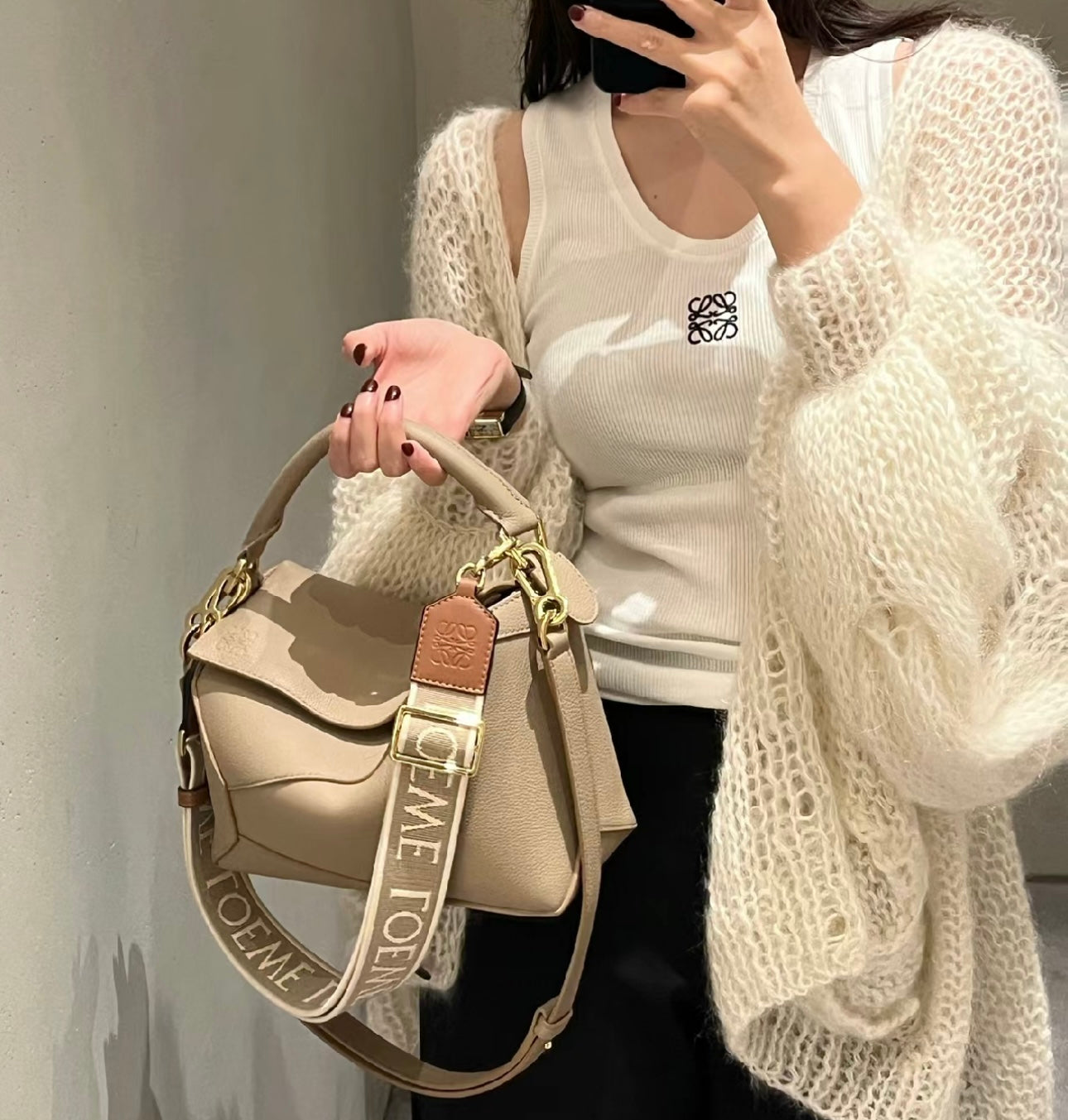 Loewe▪️Puzzle Bag S 小款軟粒面牛皮拼圖包/2550
