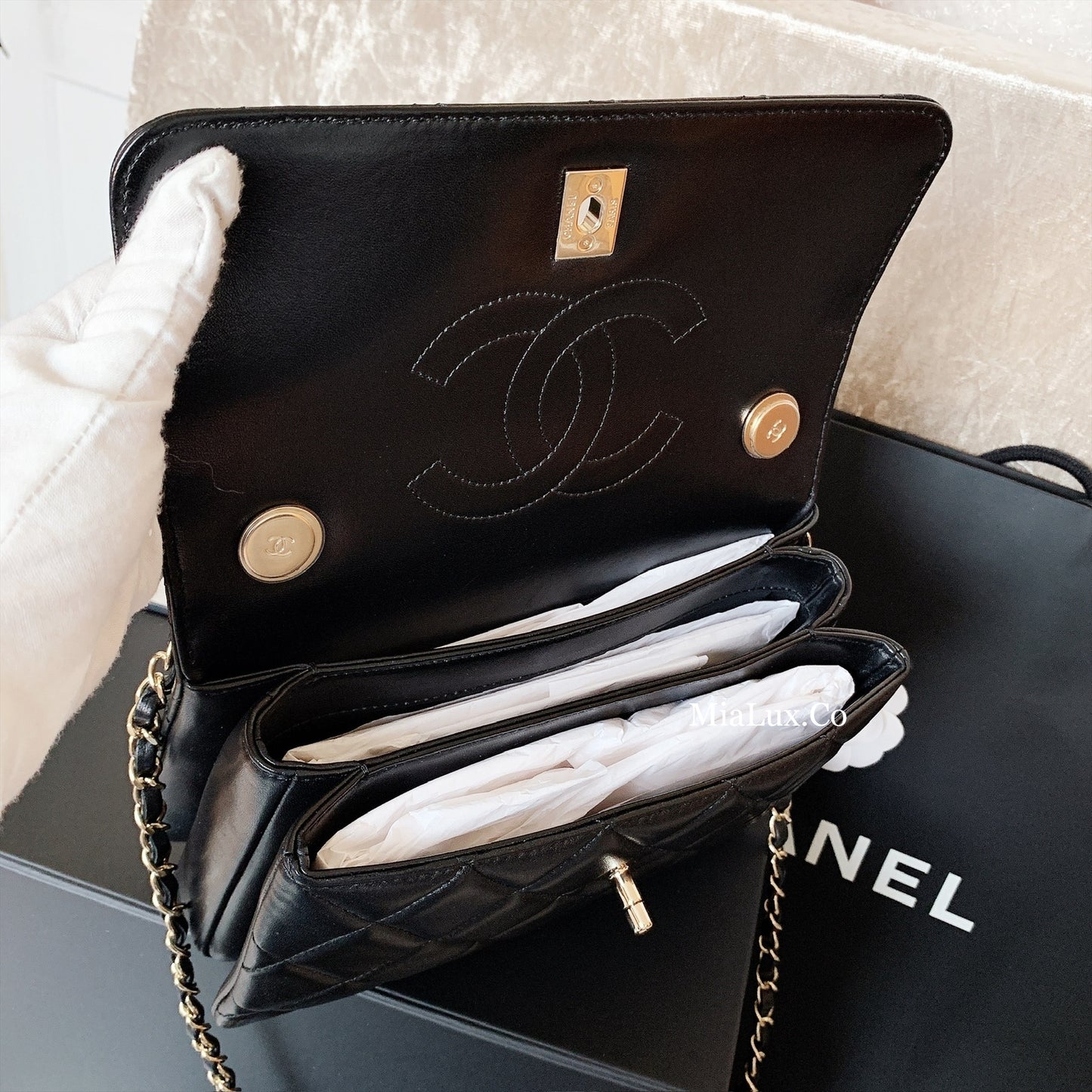 CHANEL✨| FLAP BAG WITH TOP HANDLE 小款手把翻蓋包 A92236 *£5,800