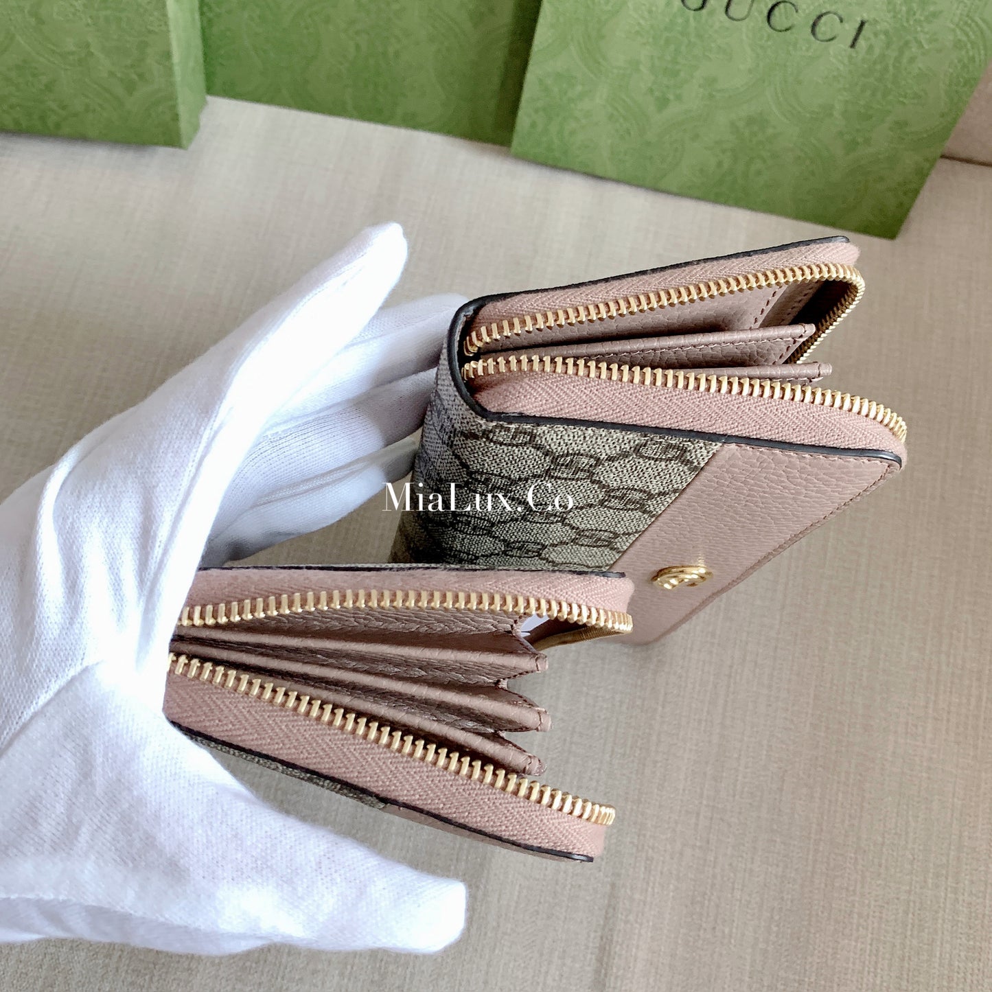 Gucci▪️GG Marmont Zip Around 老花拉鍊長夾/480E530 🉐20080🇪🇺