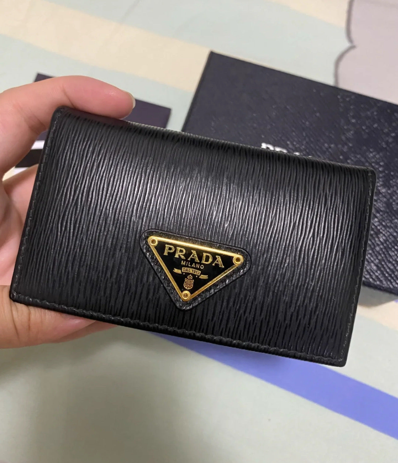 @Prada Card 三角標水波防刮卡夾包🔔限時折🉐11800