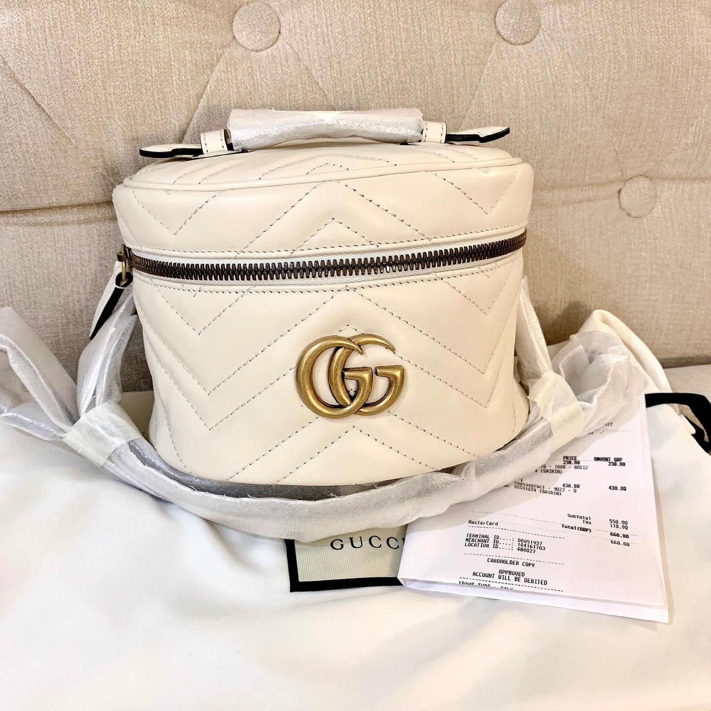 Gucci GG Marmont Mini Top Handle 上把手化妝後背包/P845