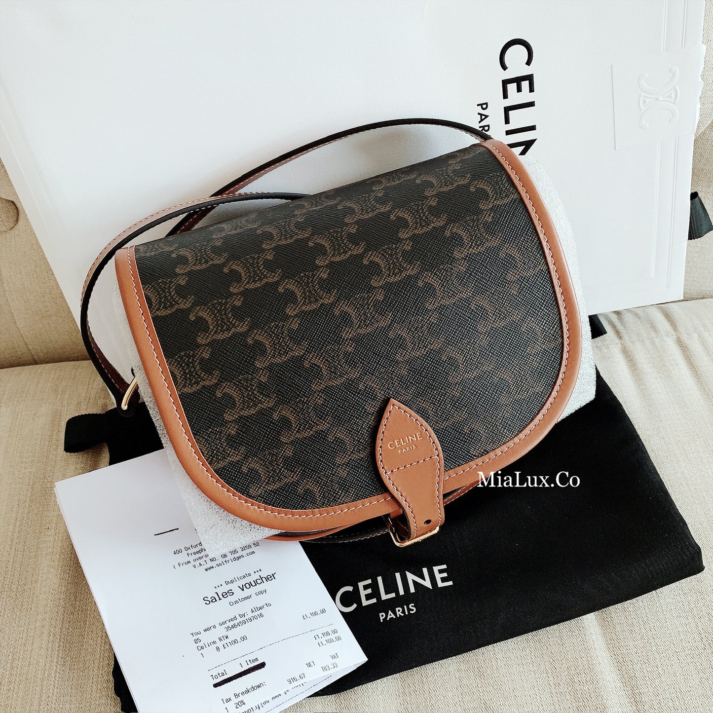 Celine▪️Medium Folco 老花馬鞍包/1250E1300 🉐46500🇪🇺