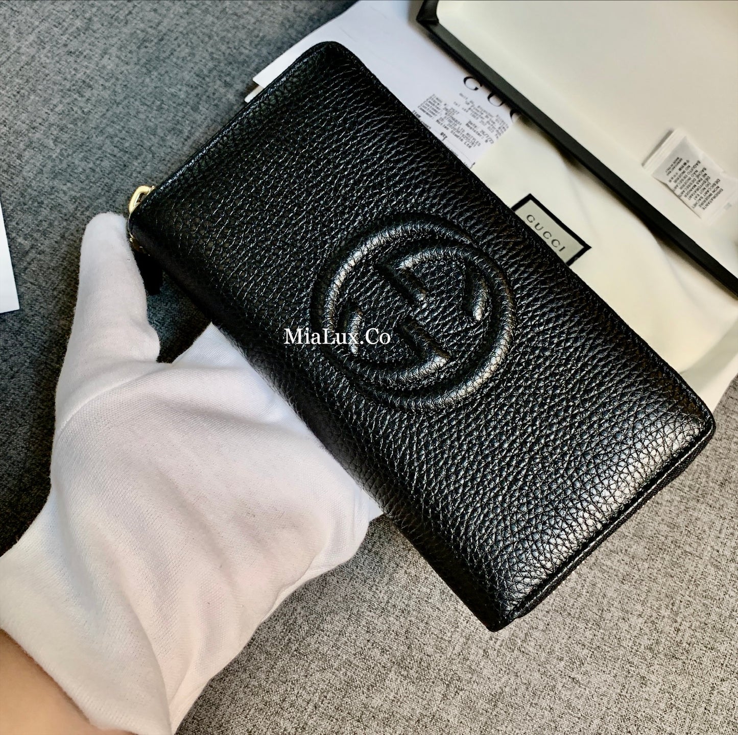 *@Gucci▪️Soho Zip 浮雕拉鏈長夾/390P270 🔔限時折🉐12950