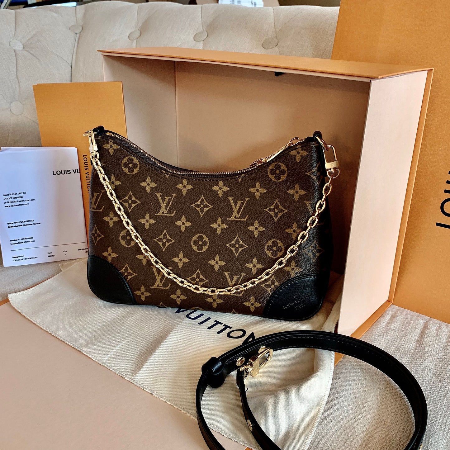 LV▪️Boulogne 老花牛角包/1850✨🉐78700