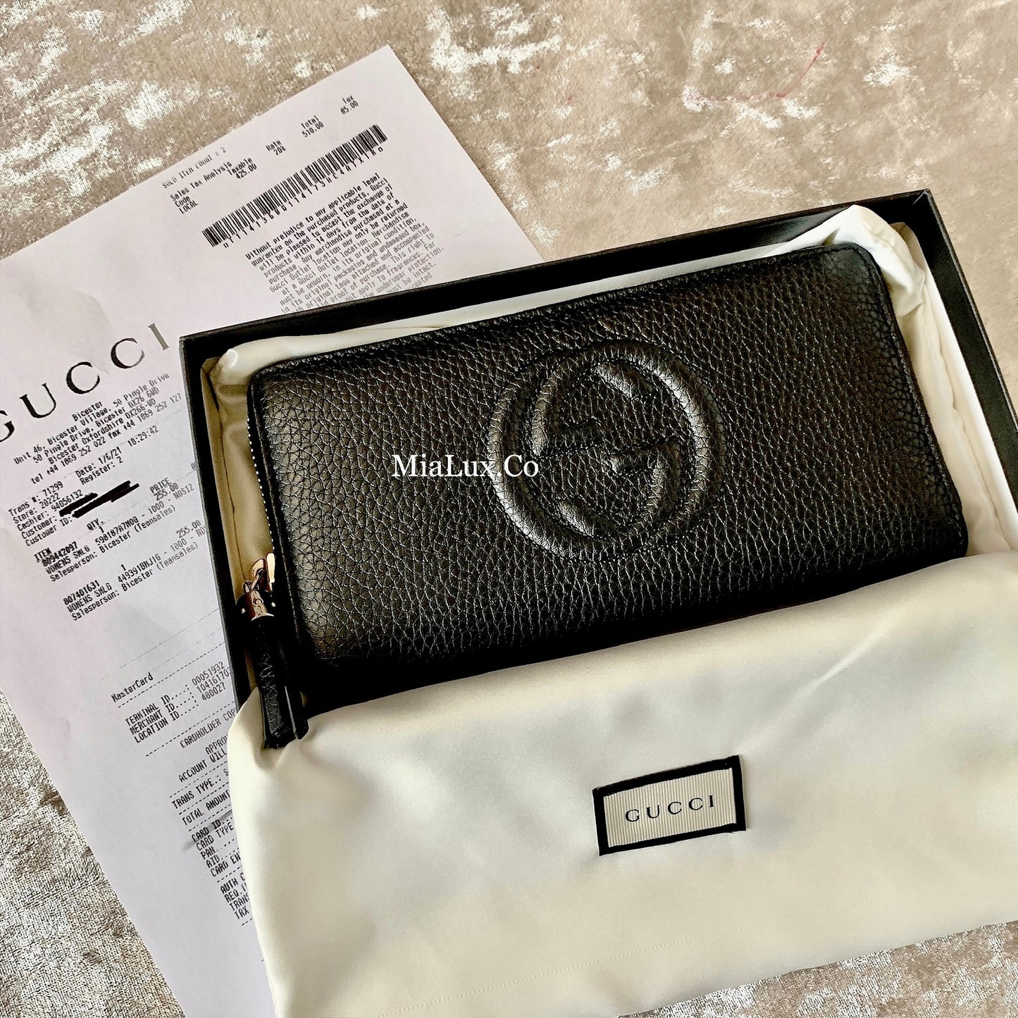 *@Gucci▪️Soho Zip 浮雕拉鏈長夾/390P270 🔔限時折🉐12950