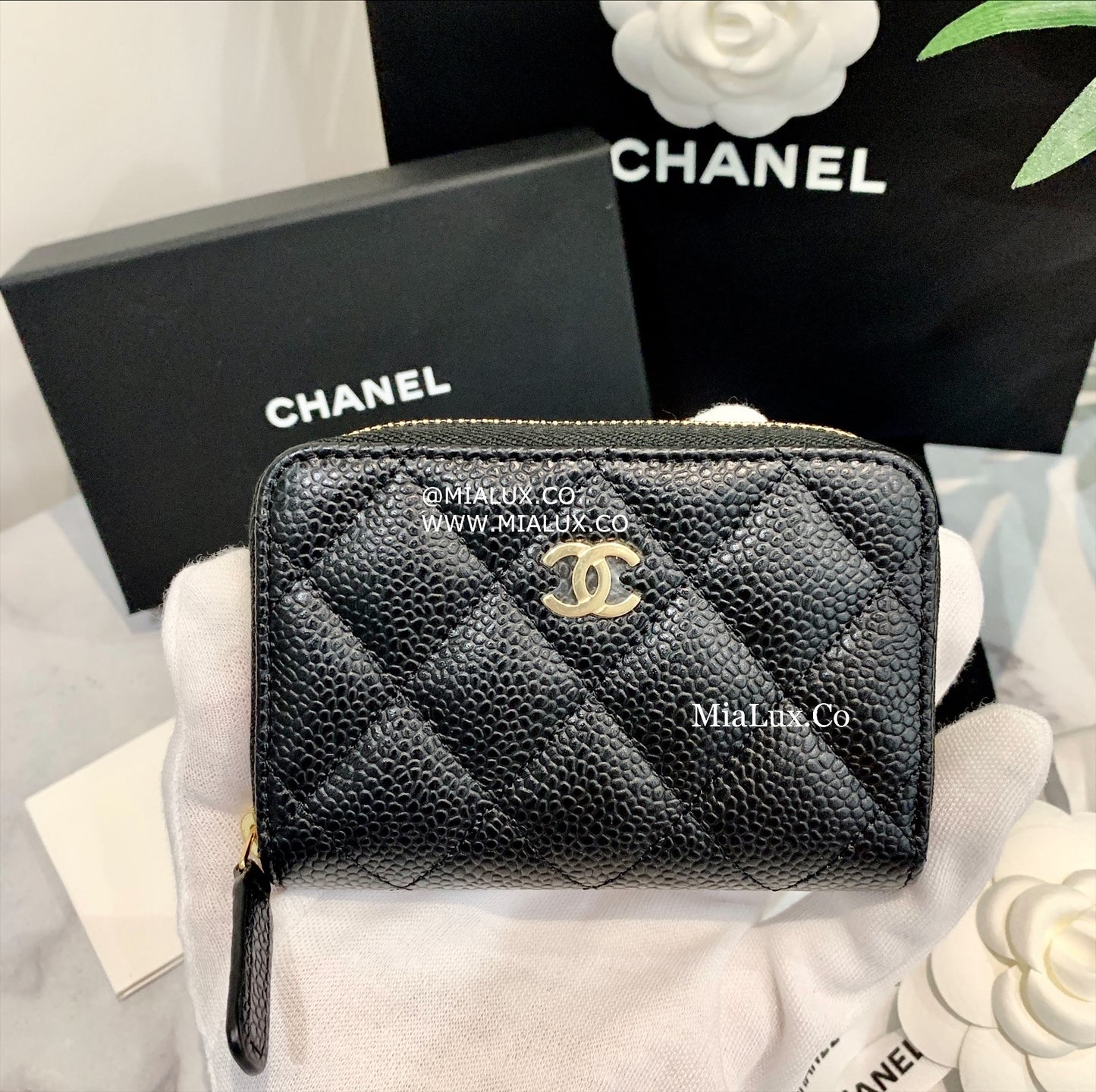 CHANEL▶︎✨| CLASSIC ZIPPED COIN PURSE 經典格紋拉鍊零錢包 AP0216 *£550