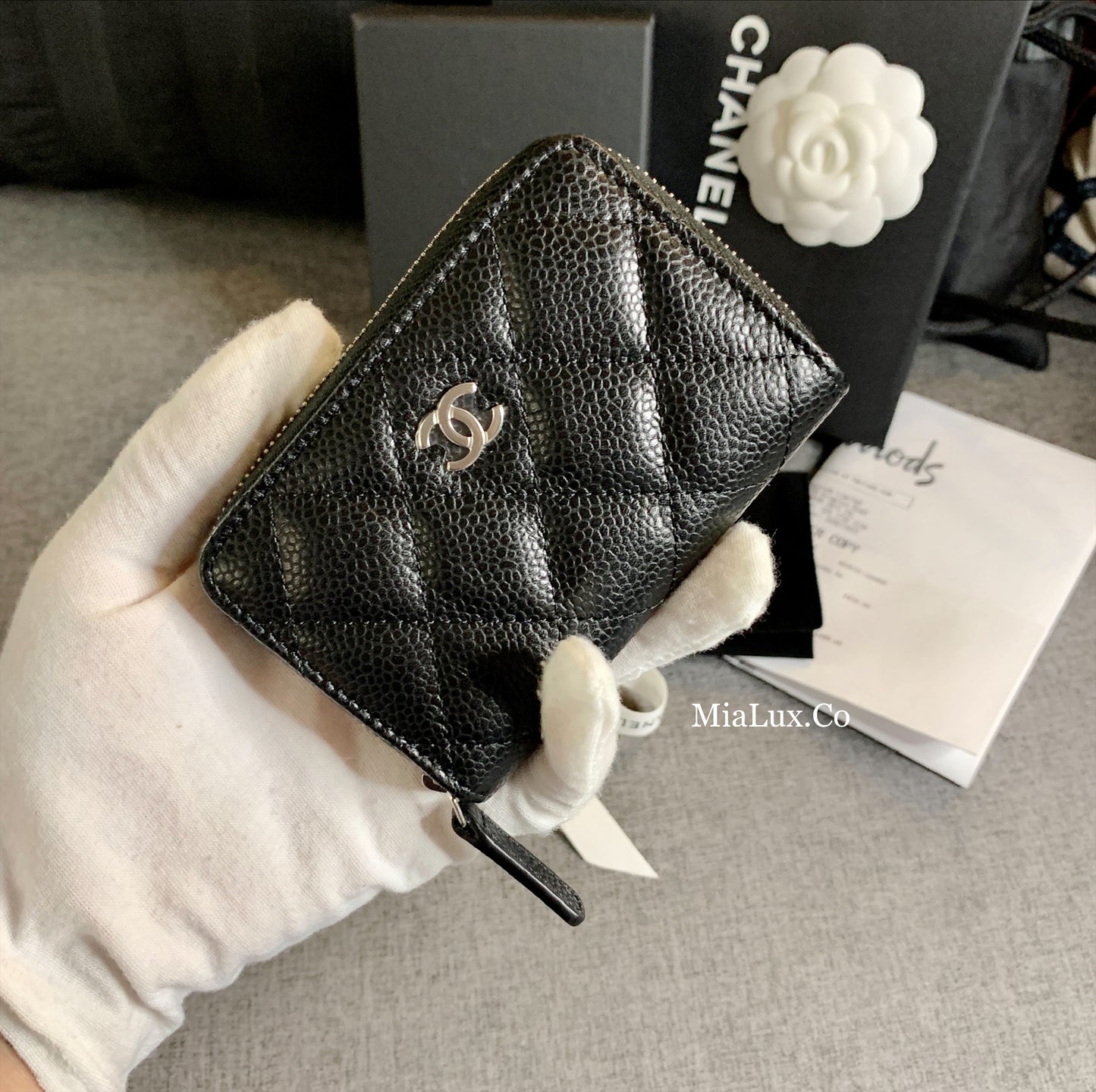 CHANEL▶︎✨| CLASSIC ZIPPED COIN PURSE 經典格紋拉鍊零錢包 AP0216 *£550