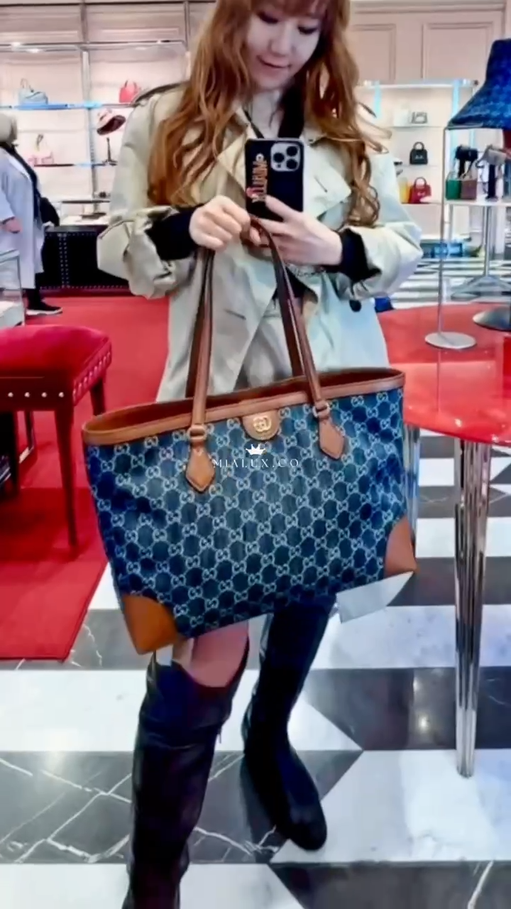 *@Gucci▪️Denim Ophidia 牛仔托特包/P850