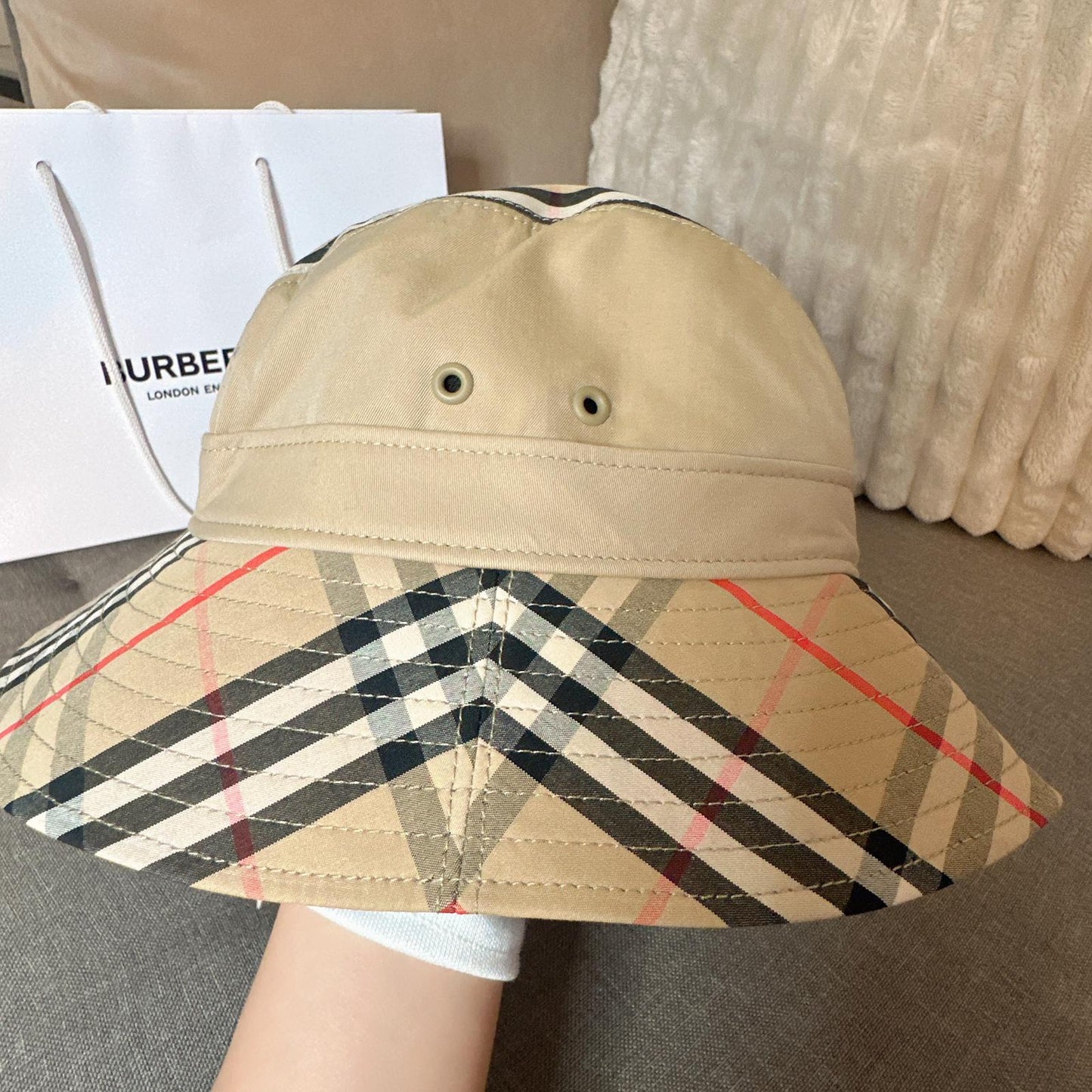 *現貨*@Burberry Vintage Check 經典格紋漁夫帽  P7600 /T12000