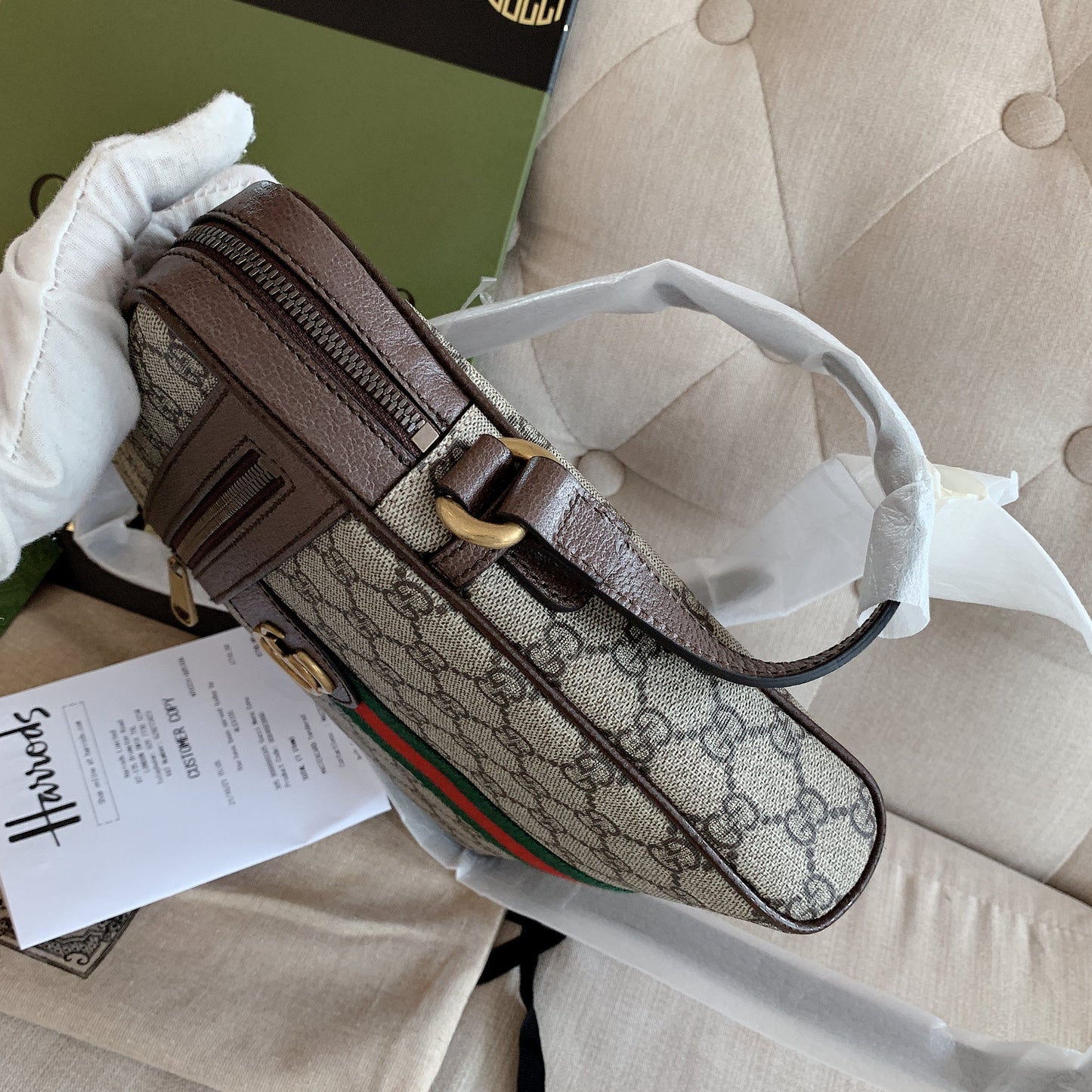 Gucci▪️Ophidia GG Canvas Small Messenger Bag 小款男女款老花織布郵差包- 547926 *£890