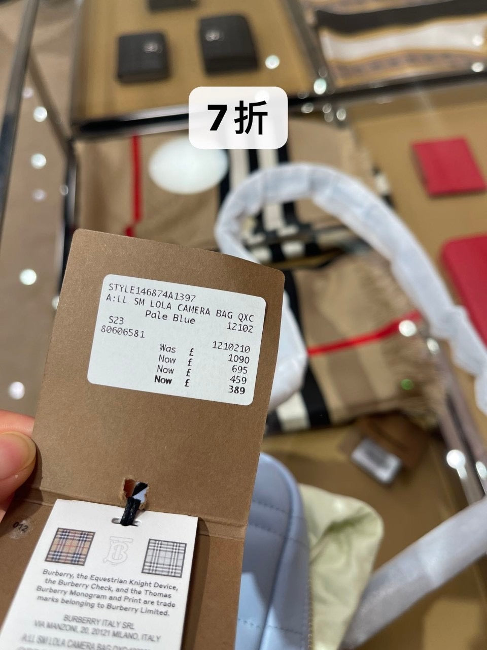 ❌@Burberry Lola TB Mini 相機包-藍/P389 🔥折上七折🉐13250
