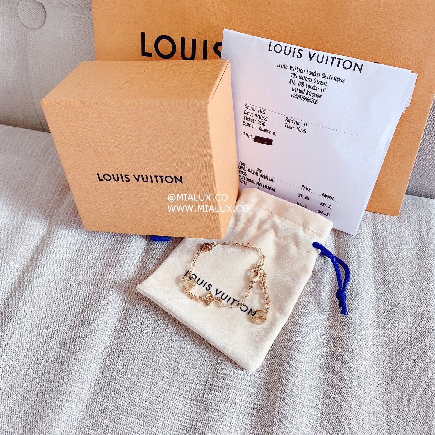 ❌LV Forever Young 金色logo手鍊/360 ✨優惠🉐15400