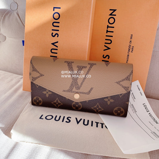 LV Sarah 拼色信封長夾/565✨🉐24730