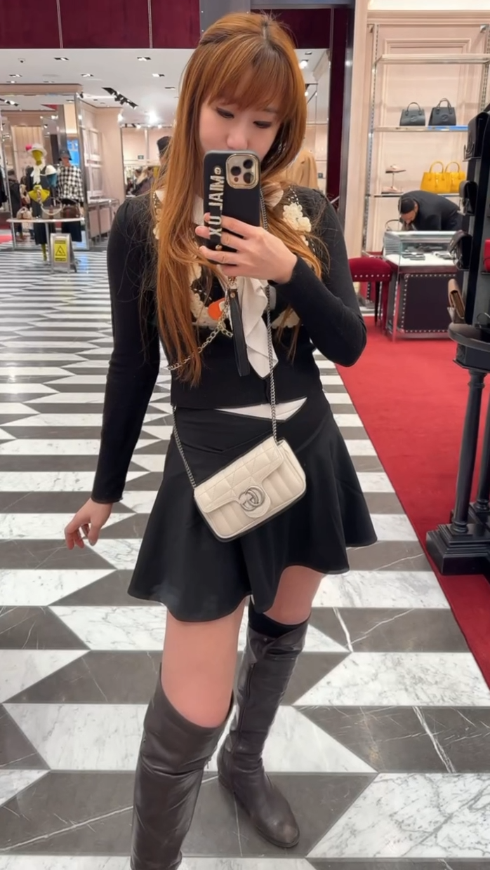 @Gucci▪️Marmont Surper mini 超迷你銀釦方格包/P615